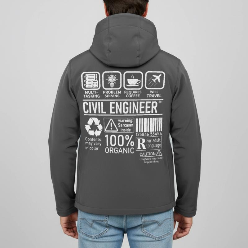 Civil Engineer multi tasking problem solving Men’s Recycled Softshell Jacket Discoverer by Stanley/Stella