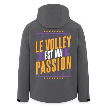 Le Volley Est Ma Passion - Veste softshell homme en polyester recyclé Stanley/Stella - noir - Dos - AI Model Male 185 light (185cm)