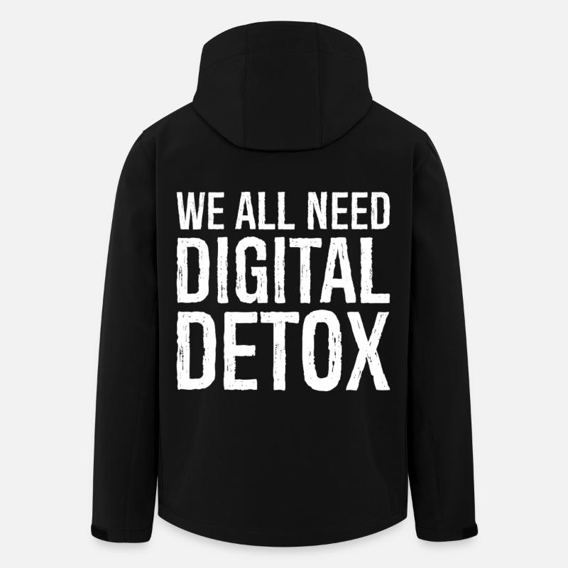 we all need digital detox - Men’s Recycled Softshell Jacket by Stanley/Stella - black