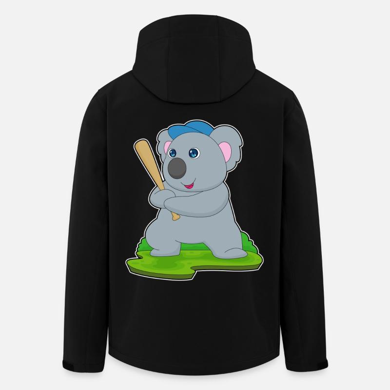 Koala Baseball Baseballschläger - Recycelte Männer Softshell-Jacke von Stanley/Stella - Schwarz
