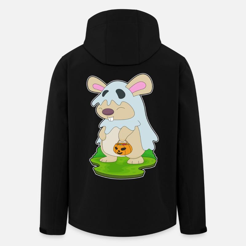 Hase Halloween Geist - Recycelte Männer Softshell-Jacke von Stanley/Stella - Schwarz
