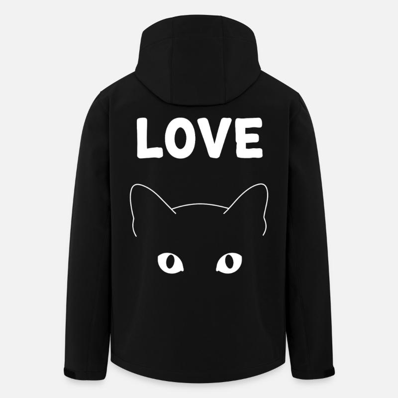 Love Chat : Douceur Féline - Veste softshell homme en polyester recyclé Stanley/Stella - noir
