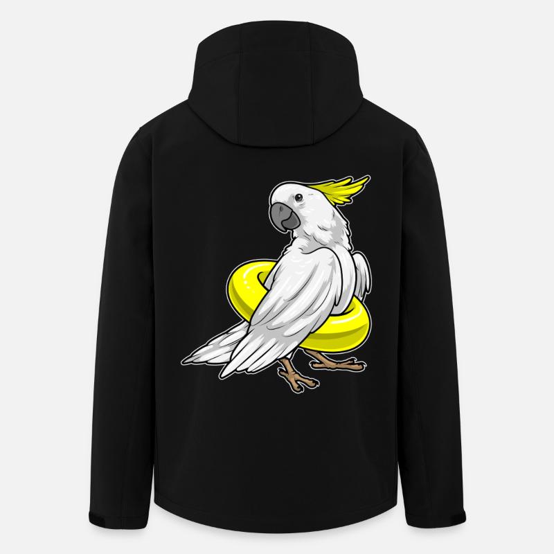 Papagei Schwimmen Schwimmring Sommer - Recycelte Männer Softshell-Jacke von Stanley/Stella - Schwarz