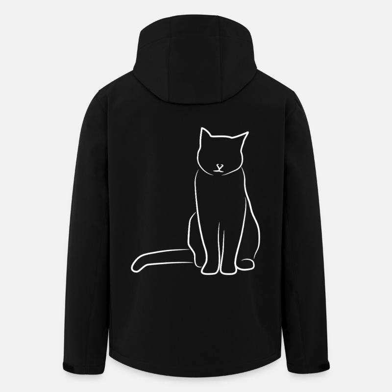 Cat Sketch - Men’s Recycled Softshell Jacket by Stanley/Stella - black