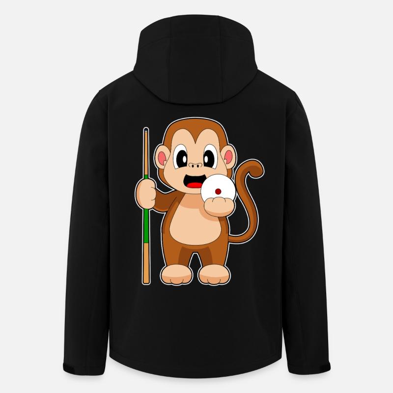 Monkey Billiard Cue - Men’s Recycled Softshell Jacket by Stanley/Stella - black
