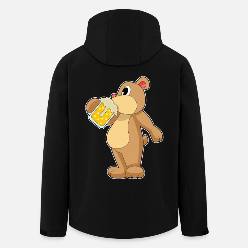 Bière Bär - Veste softshell homme en polyester recyclé Stanley/Stella - noir