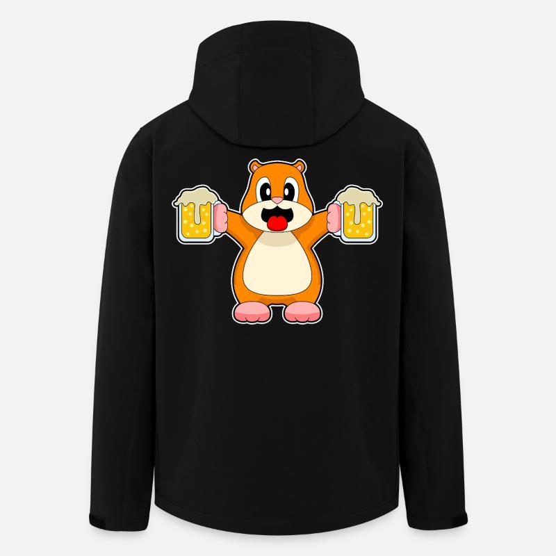 Bière de hamster - Veste softshell homme en polyester recyclé Stanley/Stella - noir