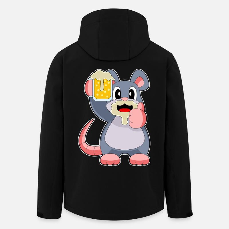Maus Bier - Recycelte Männer Softshell-Jacke von Stanley/Stella - Schwarz