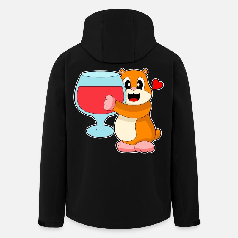 Hamster Rotwein - Recycelte Männer Softshell-Jacke von Stanley/Stella - Schwarz