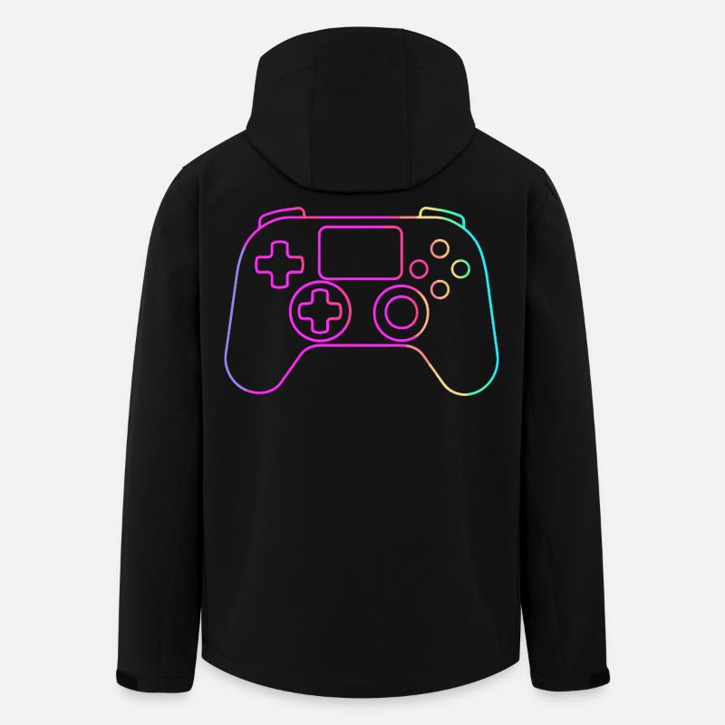 Game Controller Sketch - Men’s Recycled Softshell Jacket by Stanley/Stella - black
