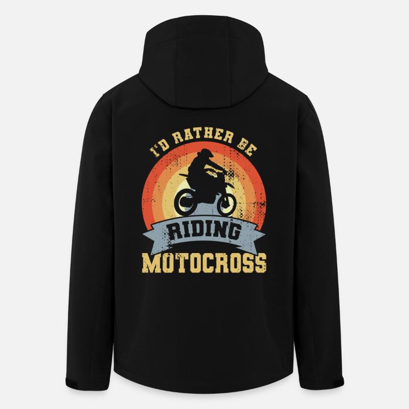 I'd Rather Be Riding Motocross - Recycelte Männer Softshell-Jacke Discoverer von Stanley/Stella - Schwarz