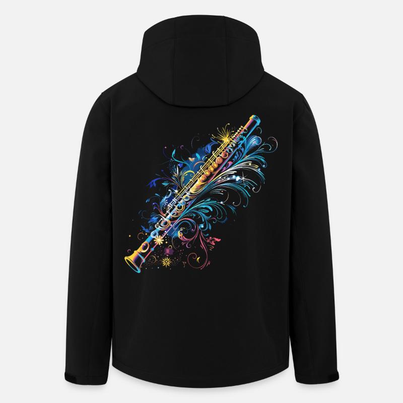 Flute Comic - Men’s Recycled Softshell Jacket by Stanley/Stella - black