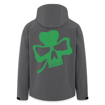 Clover Skull - Men’s Recycled Softshell Jacket by Stanley/Stella - black - Back - AI Model Male 185 light (185cm)