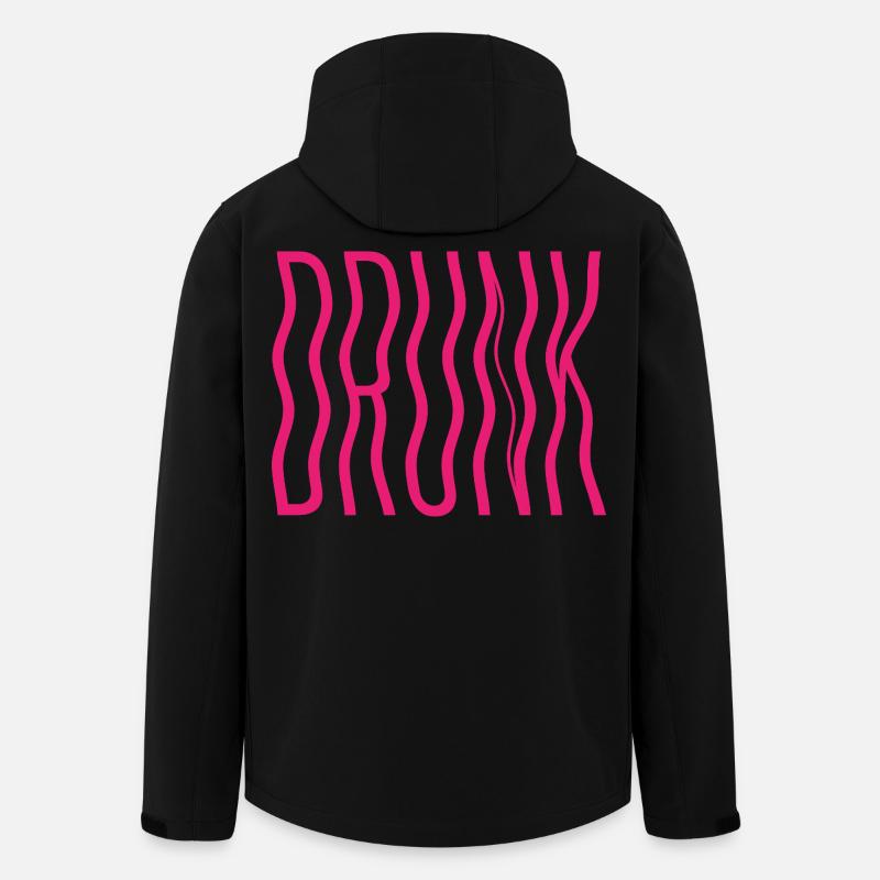 Drunk – Distorted Party Vibe - Men’s Recycled Softshell Jacket by Stanley/Stella - black