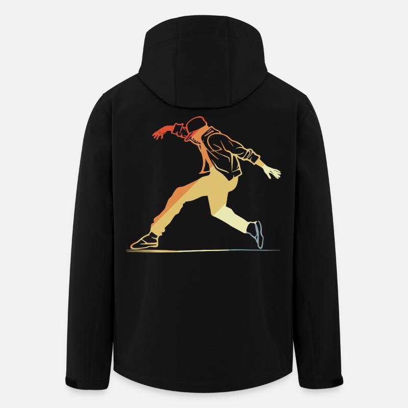 Breakdance rétro - Veste softshell homme en polyester recyclé Stanley/Stella - noir