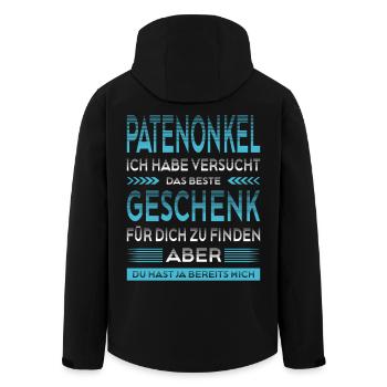 Bester Patenonkel Geschenk Lustiger Spruch Taufpat - Recycelte Männer Softshell-Jacke von Stanley/Stella - Schwarz - Hinten - AI Model Male 185 light (185cm)