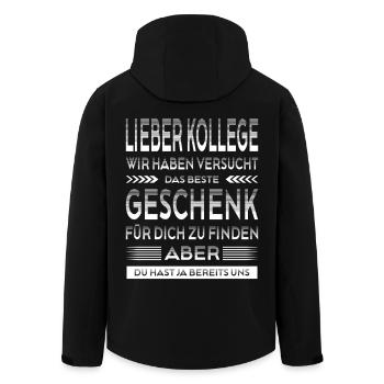 Bester Kollege Geschenk Lustiger Spruch Büro - Recycelte Männer Softshell-Jacke von Stanley/Stella - Schwarz - Hinten - AI Model Male 185 light (185cm)