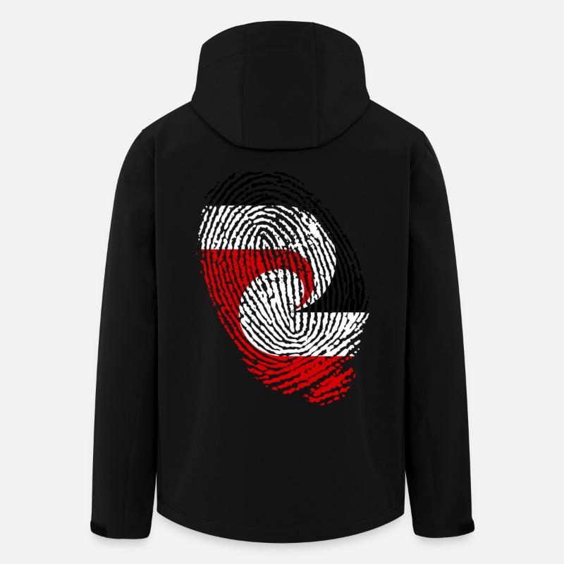 Maori flag fingerprints - Men’s Recycled Softshell Jacket by Stanley/Stella - black