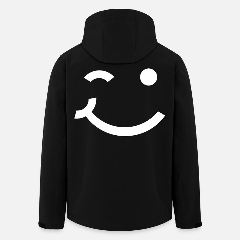 Winking face, Wink smile - Men’s Recycled Softshell Jacket by Stanley/Stella - black