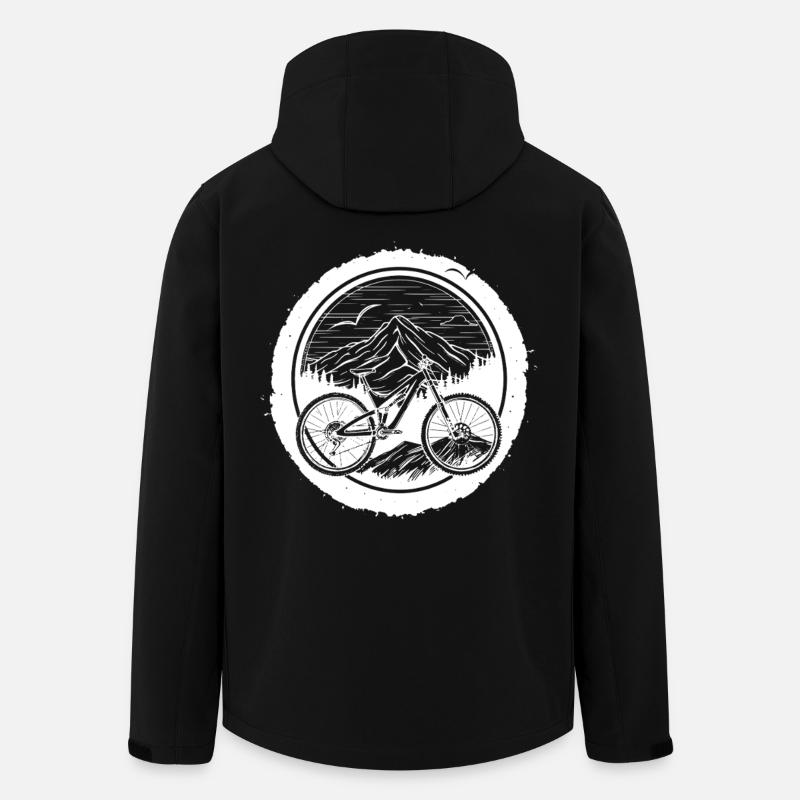 Mountain Bike Lover Sketch - Men’s Recycled Softshell Jacket by Stanley/Stella - black