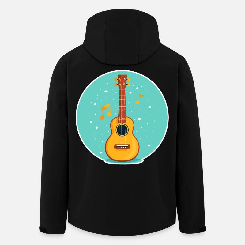 Ukulele Illustration - Recycelte Männer Softshell-Jacke von Stanley/Stella - Schwarz