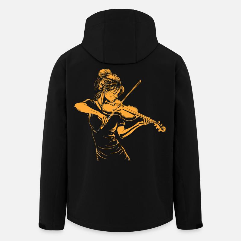 Violon Fille Graphique - Veste softshell homme en polyester recyclé Stanley/Stella - noir