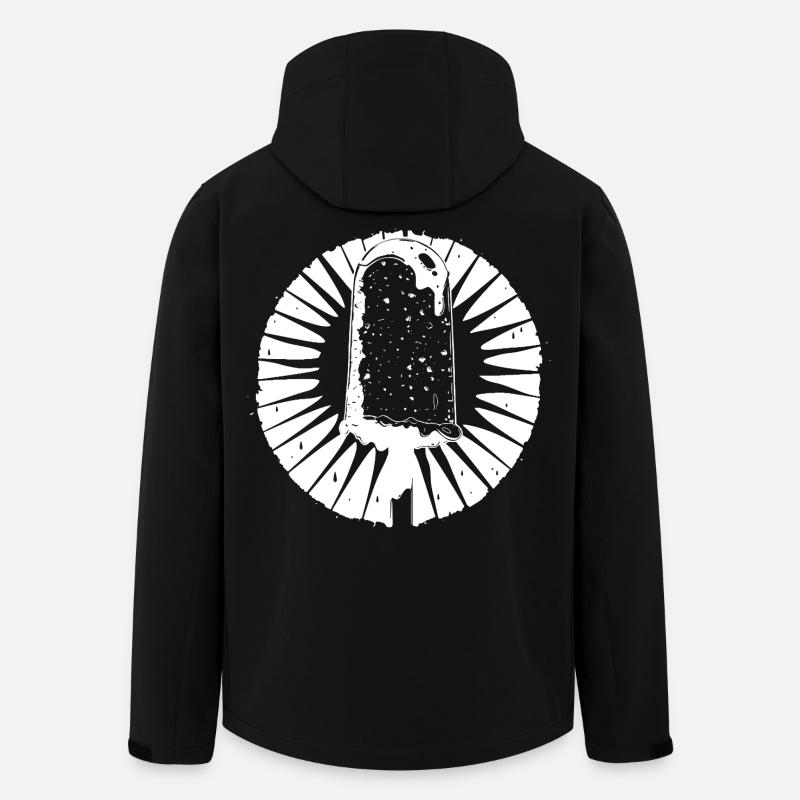 Croquis de crème glacée - Veste softshell homme en polyester recyclé Stanley/Stella - noir
