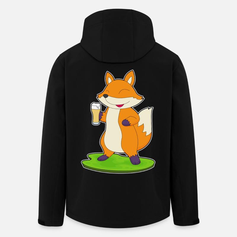 Fuchs Bier - Recycelte Männer Softshell-Jacke von Stanley/Stella - Schwarz