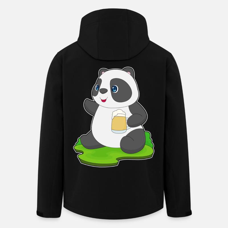Bière Panda - Veste softshell homme en polyester recyclé Stanley/Stella - noir