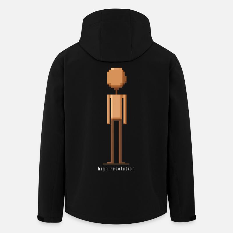 High Resolution Ironisches Pixelart Fun Design - Recycelte Männer Softshell-Jacke von Stanley/Stella - Schwarz