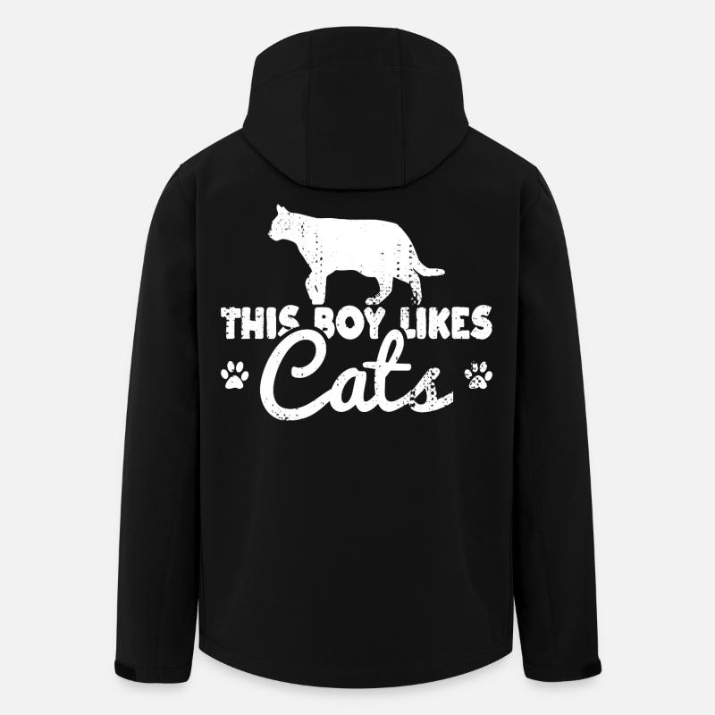 This boy likes cats - Men’s Recycled Softshell Jacket by Stanley/Stella - black