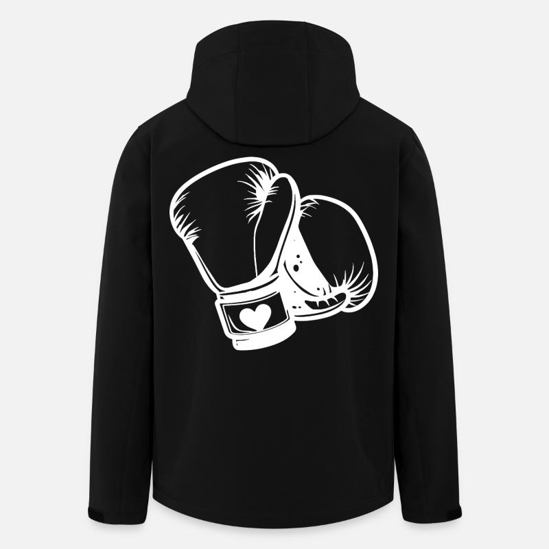 Boxhandschuhe Skizze - Recycelte Männer Softshell-Jacke von Stanley/Stella - Schwarz