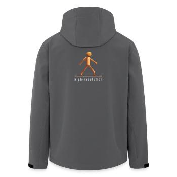 Ironisches Minimalistischer Pixel Humor Geschenk - Recycelte Männer Softshell-Jacke von Stanley/Stella - Schwarz - Hinten - AI Model Male 185 light (185cm)