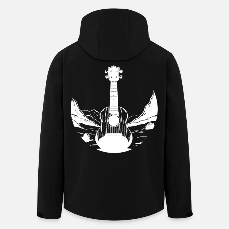 Ukulele Grafik - Recycelte Männer Softshell-Jacke von Stanley/Stella - Schwarz