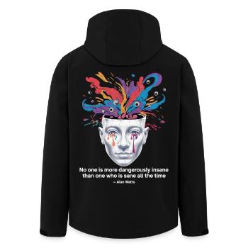 Mind Unleashed | Watts Psychedelic Insight - Veste softshell homme en polyester recyclé Stanley/Stella - noir - Dos - AI Model Male 185 light (185cm)