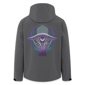 Champignons du troisième œil | Conception de vision mystique - Veste softshell homme en polyester recyclé Stanley/Stella - noir - Dos - AI Model Male 185 light (185cm)