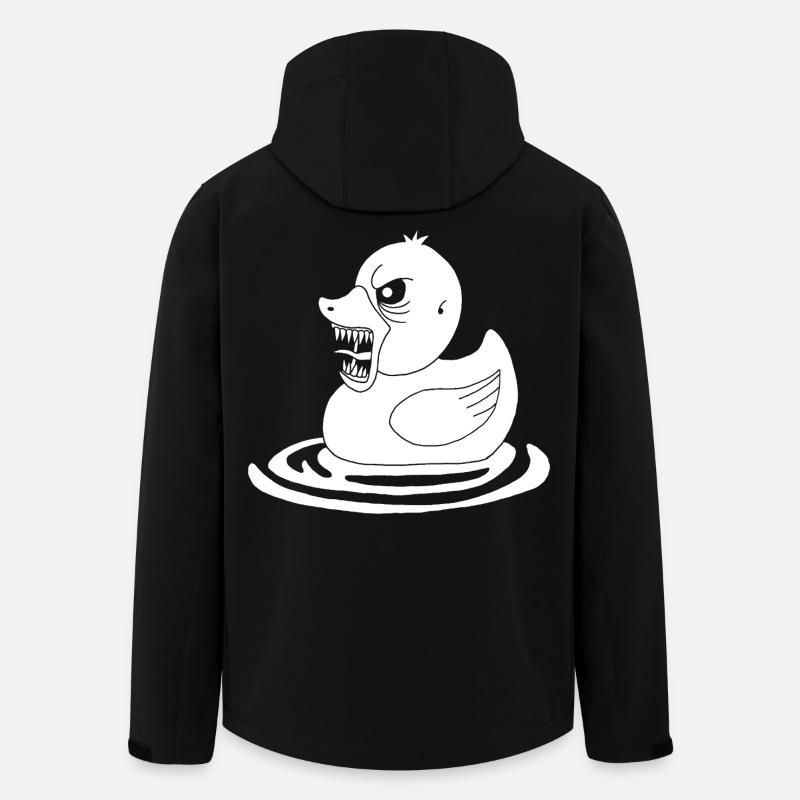 White Demonic Duck - Men’s Recycled Softshell Jacket by Stanley/Stella - black