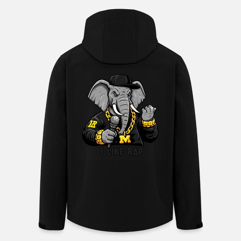 Elephant Rapper: Rap Style und Attitude! - Recycelte Männer Softshell-Jacke von Stanley/Stella - Schwarz