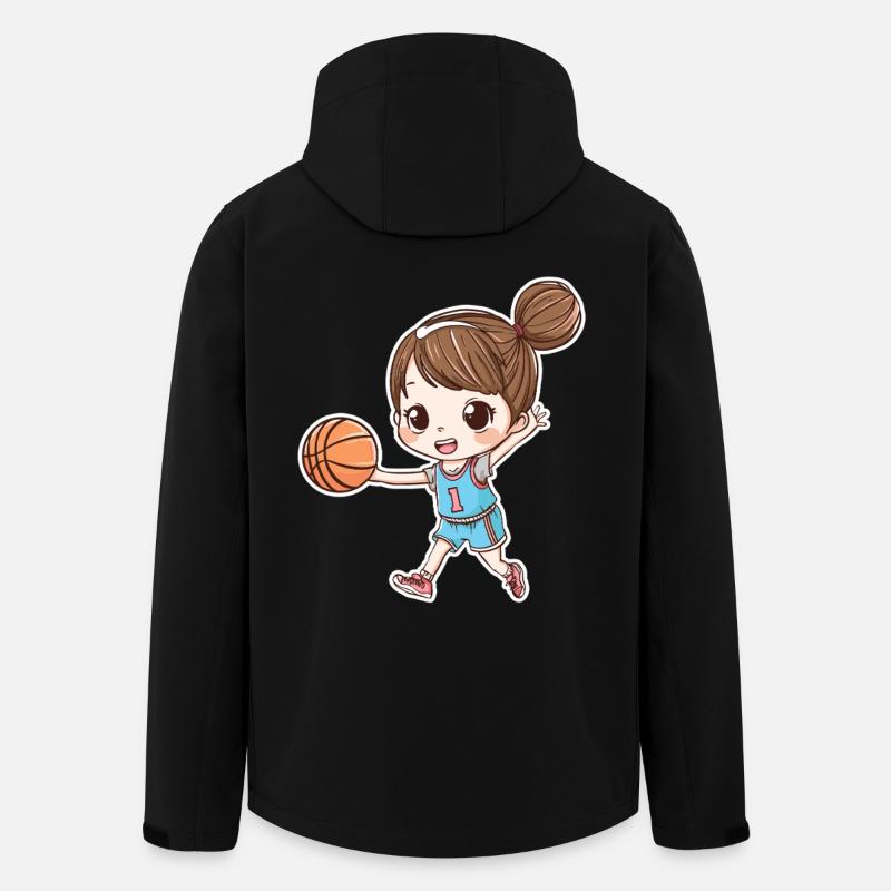 Basketballer Mädchen - Recycelte Männer Softshell-Jacke von Stanley/Stella - Schwarz