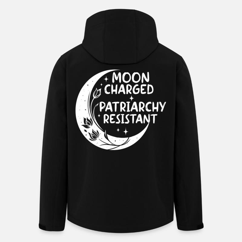 Moon charged, patriarchy resistant - Recycelte Männer Softshell-Jacke von Stanley/Stella - Schwarz