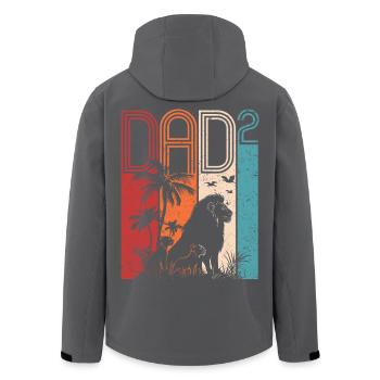 Leo Famille Papa High 2 Cadeau Papa Fête des Pères - Veste softshell homme en polyester recyclé Stanley/Stella - noir - Dos - AI Model Male 185 light (185cm)