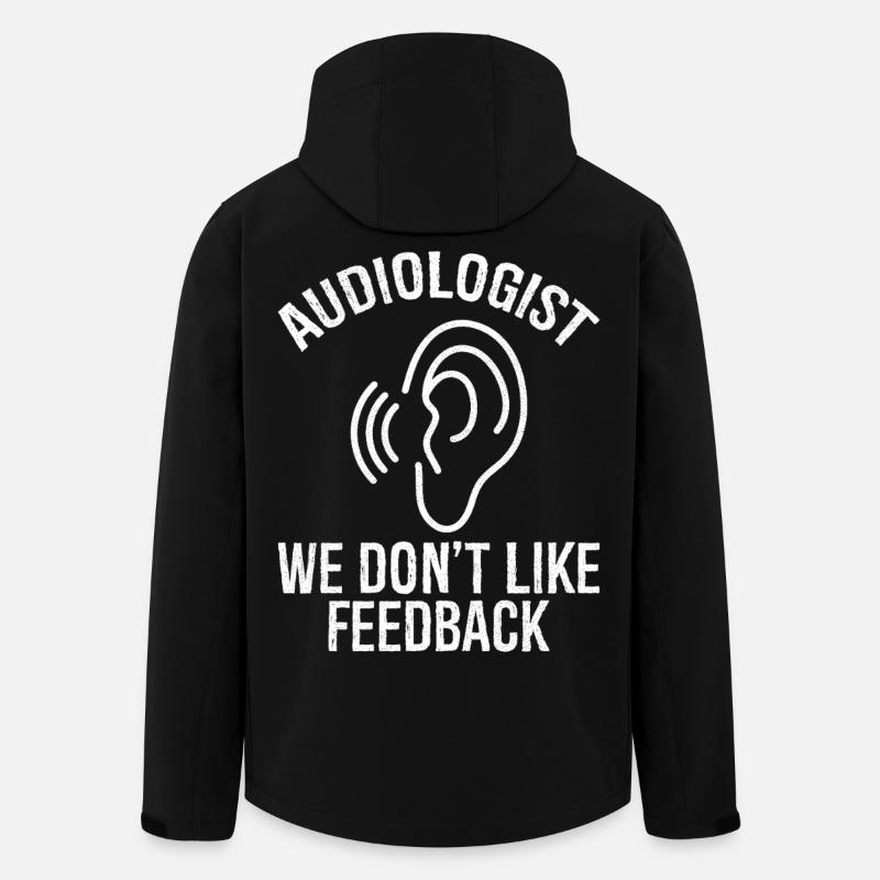 audiologist we don't like feedback - Men’s Recycled Softshell Jacket by Stanley/Stella - black
