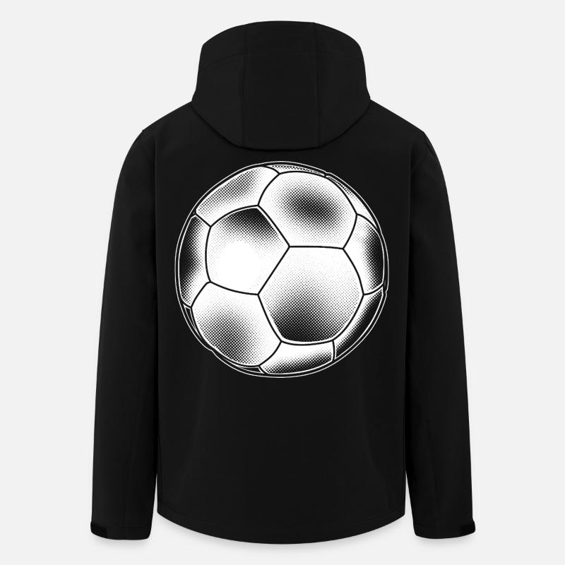 Graphisme de handball - Veste softshell homme en polyester recyclé Stanley/Stella - noir