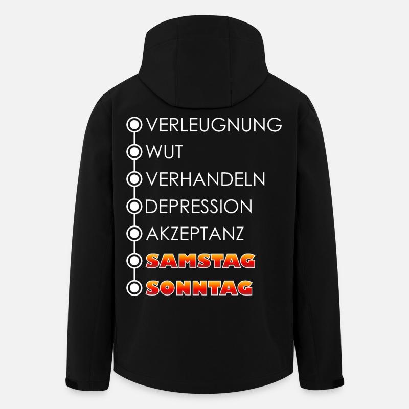 Wochentage / Wochenzyklus - Recycelte Männer Softshell-Jacke von Stanley/Stella - Schwarz