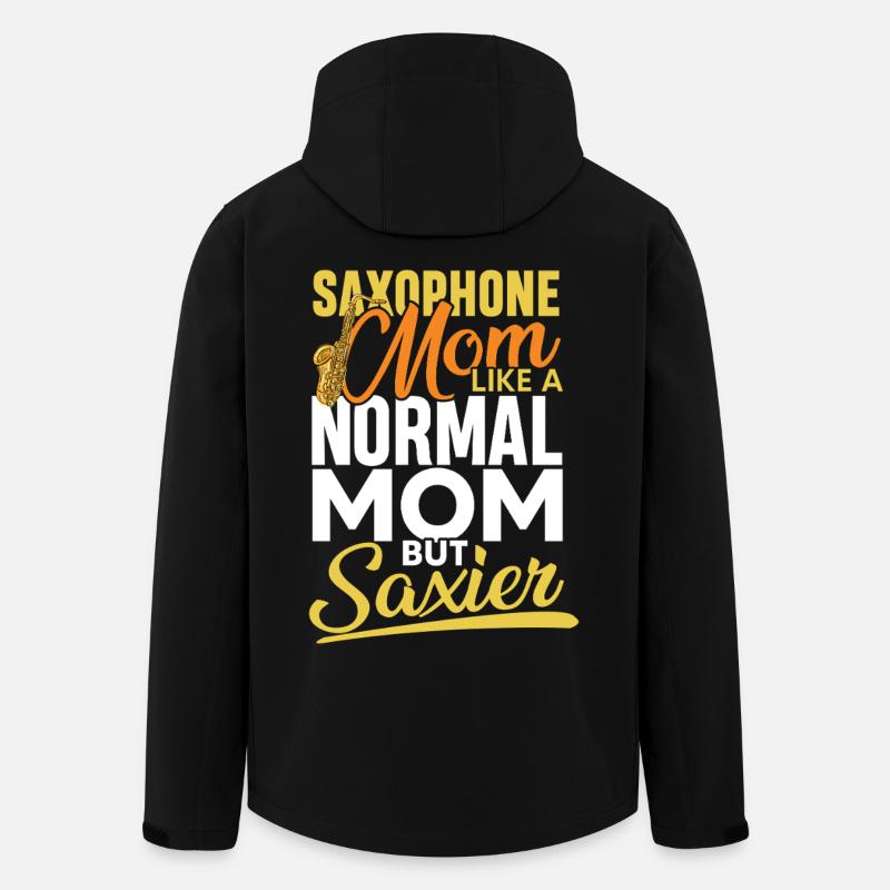 Saxophone mom like a normal mom - Recycelte Männer Softshell-Jacke von Stanley/Stella - Schwarz