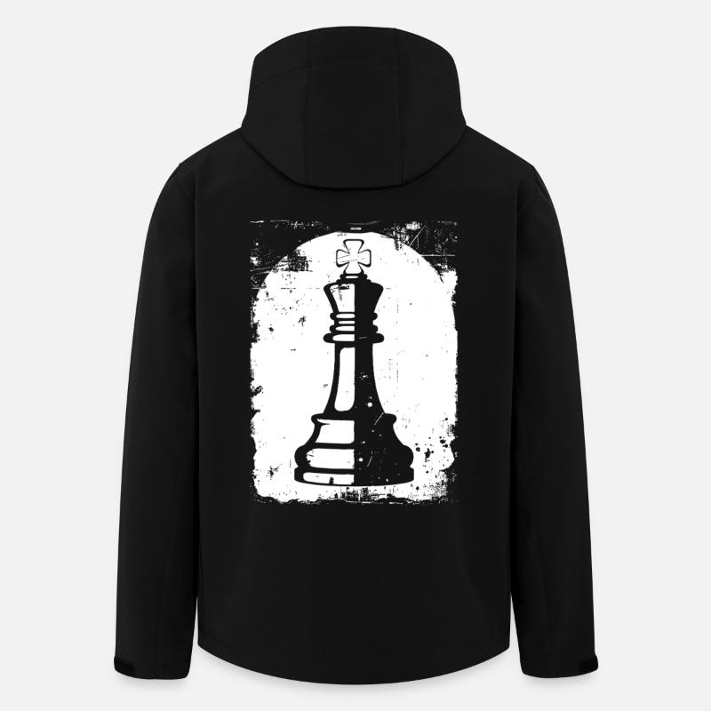 Chess Pieces Drawing - Men’s Recycled Softshell Jacket by Stanley/Stella - black