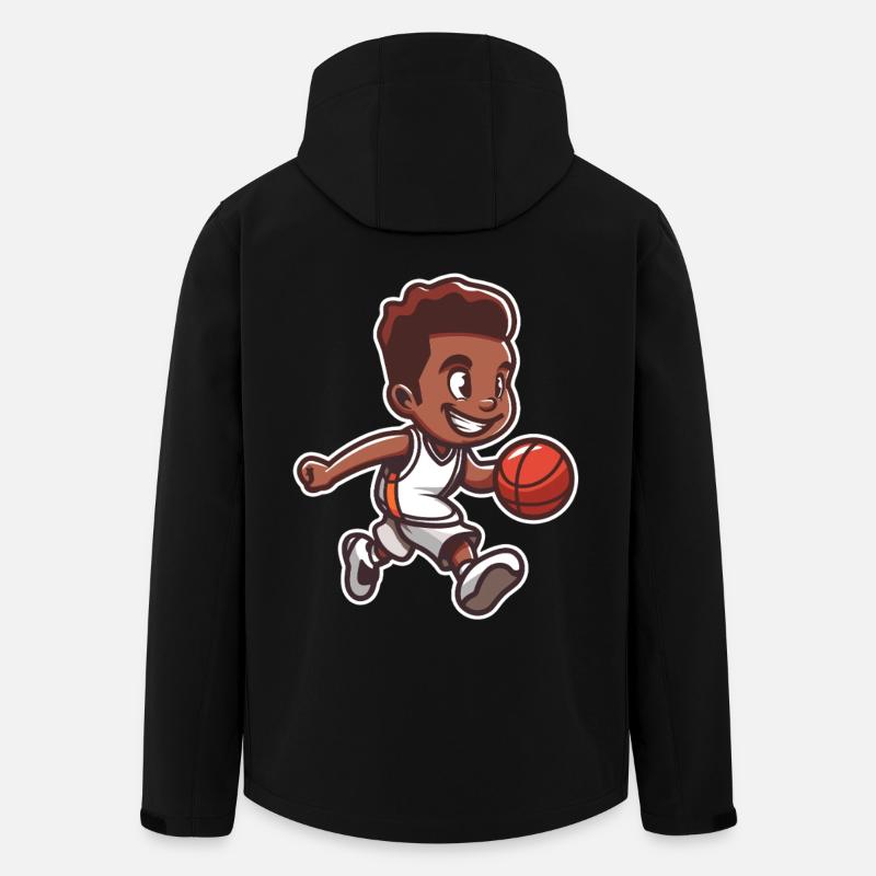 Petit basketteur - Veste softshell homme en polyester recyclé Stanley/Stella - noir