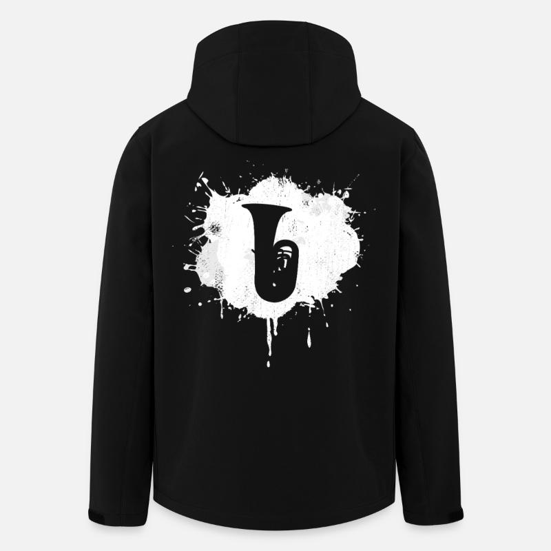 Tuba Zeichnung - Recycelte Männer Softshell-Jacke von Stanley/Stella - Schwarz