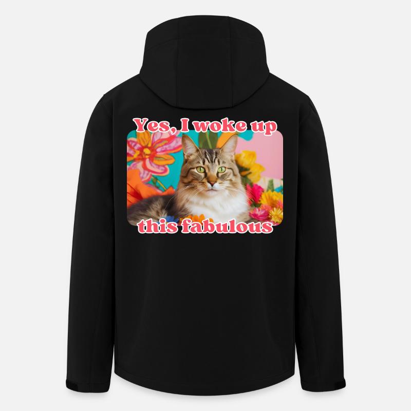 Fabulous Cat - Recycelte Männer Softshell-Jacke von Stanley/Stella - Schwarz