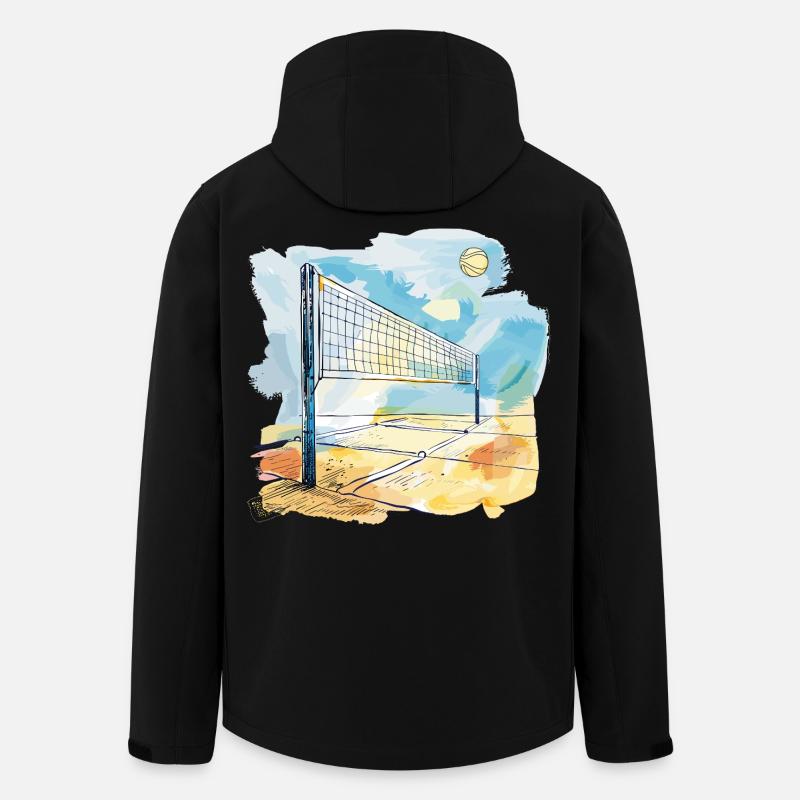 Volleyballplatz - Recycelte Männer Softshell-Jacke von Stanley/Stella - Schwarz
